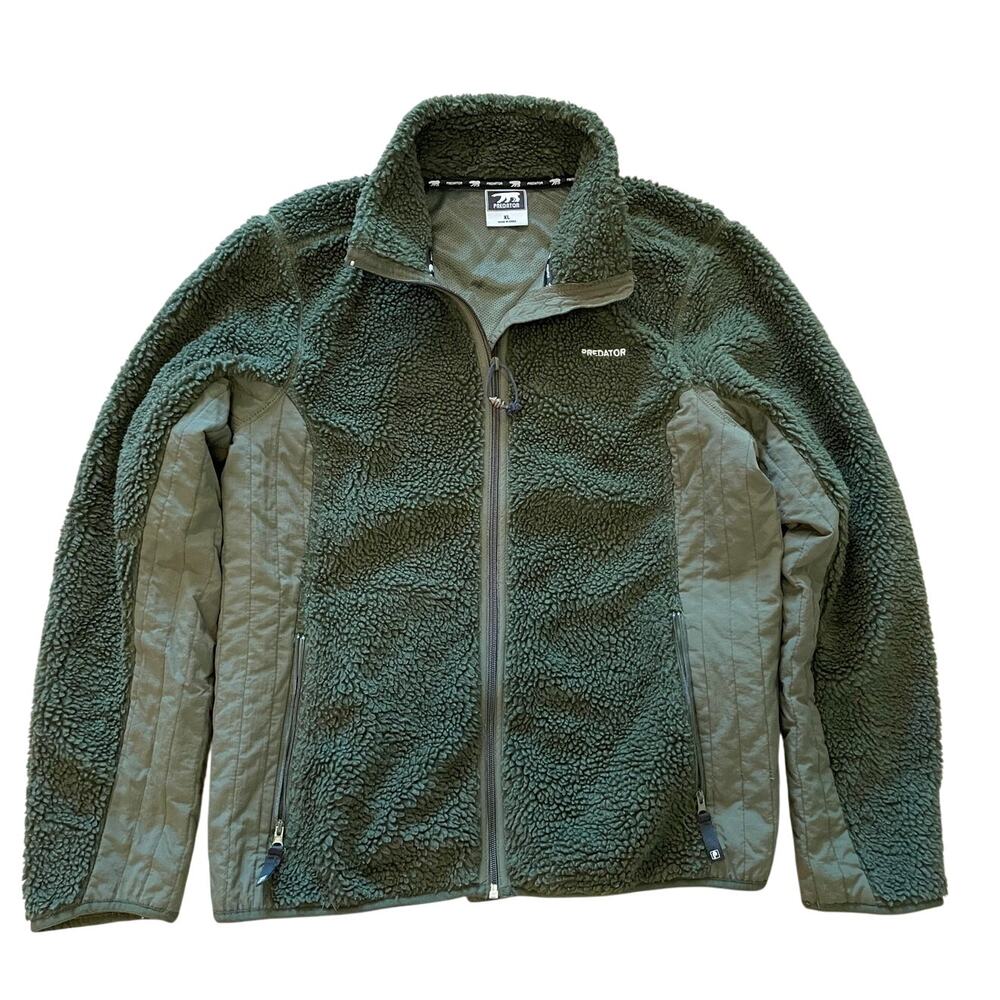 Kids Predator Zip Up Fleece Green Hunting Fishing size XL